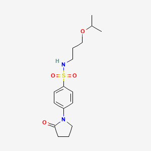 molecular formula C16H24N2O4S B5111469 N-(3-isopropoxypropyl)-4-(2-oxo-1-pyrrolidinyl)benzenesulfonamide 