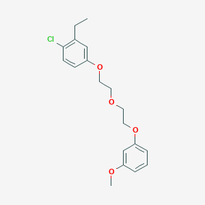 molecular formula C19H23ClO4 B5111496 1-chloro-2-ethyl-4-{2-[2-(3-methoxyphenoxy)ethoxy]ethoxy}benzene 