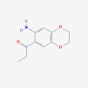 molecular formula C11H13NO3 B5111514 1-(7-amino-2,3-dihydro-1,4-benzodioxin-6-yl)-1-propanone CAS No. 164526-14-1