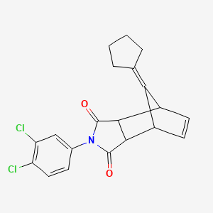 molecular formula C20H17Cl2NO2 B5111516 10-cyclopentylidene-4-(3,4-dichlorophenyl)-4-azatricyclo[5.2.1.0~2,6~]dec-8-ene-3,5-dione 