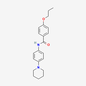 molecular formula C21H26N2O2 B5111528 N-[4-(1-piperidinyl)phenyl]-4-propoxybenzamide 