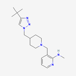 3-({4-[(4-tert-butyl-1H-1,2,3-triazol-1-yl)methyl]-1-piperidinyl}methyl)-N-methyl-2-pyridinamine bis(trifluoroacetate)