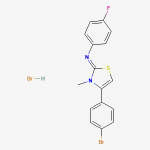 molecular formula C16H13Br2FN2S B5111549 N-[4-(4-bromophenyl)-3-methyl-1,3-thiazol-2(3H)-ylidene]-4-fluoroaniline hydrobromide 