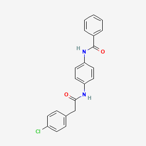 molecular formula C21H17ClN2O2 B5111579 N-(4-{[2-(4-chlorophenyl)acetyl]amino}phenyl)benzamide 