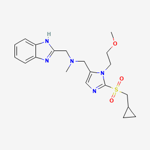 molecular formula C20H27N5O3S B5111621 (1H-benzimidazol-2-ylmethyl){[2-[(cyclopropylmethyl)sulfonyl]-1-(2-methoxyethyl)-1H-imidazol-5-yl]methyl}methylamine 