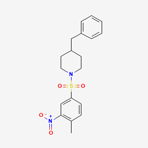 molecular formula C19H22N2O4S B5111634 4-benzyl-1-[(4-methyl-3-nitrophenyl)sulfonyl]piperidine 