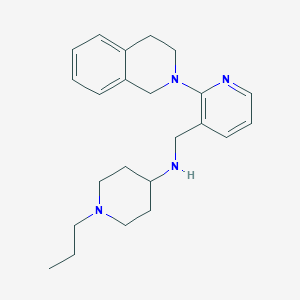 molecular formula C23H32N4 B5111672 N-{[2-(3,4-dihydro-2(1H)-isoquinolinyl)-3-pyridinyl]methyl}-1-propyl-4-piperidinamine 