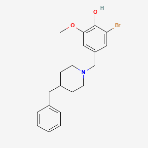 molecular formula C20H24BrNO2 B5111680 4-[(4-benzyl-1-piperidinyl)methyl]-2-bromo-6-methoxyphenol 
