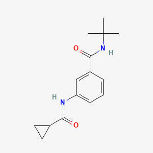 molecular formula C15H20N2O2 B5111682 N-(tert-butyl)-3-[(cyclopropylcarbonyl)amino]benzamide 