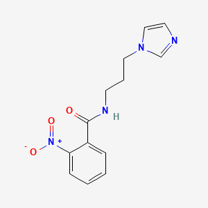 molecular formula C13H14N4O3 B5111690 N-[3-(1H-imidazol-1-yl)propyl]-2-nitrobenzamide 