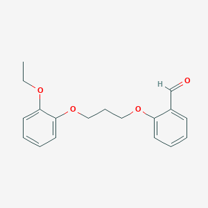 molecular formula C18H20O4 B5111712 2-[3-(2-ethoxyphenoxy)propoxy]benzaldehyde 