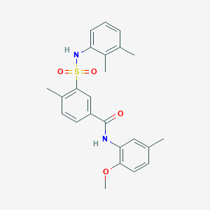 molecular formula C24H26N2O4S B5111720 3-{[(2,3-dimethylphenyl)amino]sulfonyl}-N-(2-methoxy-5-methylphenyl)-4-methylbenzamide 