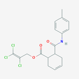 molecular formula C18H18Cl3NO3 B5111754 2,3,3-trichloro-2-propen-1-yl 6-{[(4-methylphenyl)amino]carbonyl}-3-cyclohexene-1-carboxylate 