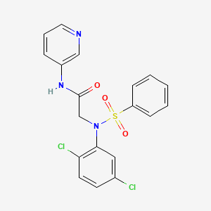 molecular formula C19H15Cl2N3O3S B5111768 N~2~-(2,5-dichlorophenyl)-N~2~-(phenylsulfonyl)-N~1~-3-pyridinylglycinamide 