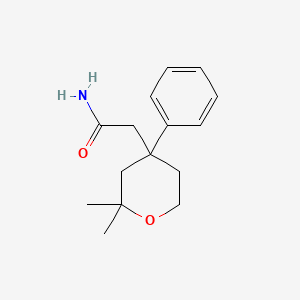 molecular formula C15H21NO2 B5111774 2-(2,2-dimethyl-4-phenyltetrahydro-2H-pyran-4-yl)acetamide 