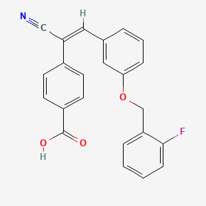 molecular formula C23H16FNO3 B5111779 4-(1-cyano-2-{3-[(2-fluorobenzyl)oxy]phenyl}vinyl)benzoic acid 