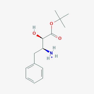 molecular formula C14H22NO3+ B051118 [(1R,2S)-1-hydroxy-3-phenyl-1-tert-butoxycarbonyl-propan-2-yl]azanium CAS No. 119626-06-1