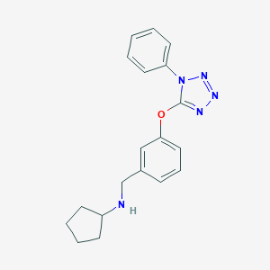 molecular formula C19H21N5O B511180 N-{3-[(1-phenyl-1H-tetrazol-5-yl)oxy]benzyl}cyclopentanamine CAS No. 932259-79-5