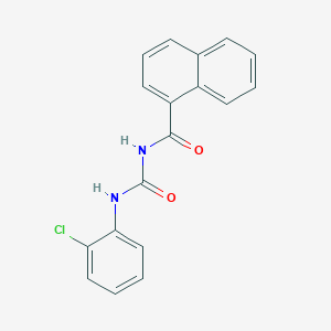 molecular formula C18H13ClN2O2 B5111811 N-{[(2-chlorophenyl)amino]carbonyl}-1-naphthamide 