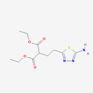 molecular formula C11H17N3O4S B5111830 diethyl [2-(5-amino-1,3,4-thiadiazol-2-yl)ethyl]malonate 