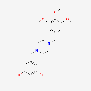 molecular formula C23H32N2O5 B5111848 1-(3,5-dimethoxybenzyl)-4-(3,4,5-trimethoxybenzyl)piperazine CAS No. 5873-80-3