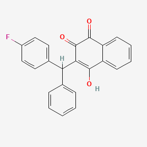 molecular formula C23H15FO3 B5111853 2-[(4-fluorophenyl)(phenyl)methyl]-3-hydroxynaphthoquinone 