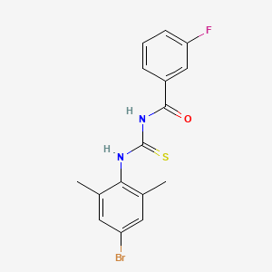 molecular formula C16H14BrFN2OS B5111854 N-{[(4-bromo-2,6-dimethylphenyl)amino]carbonothioyl}-3-fluorobenzamide 