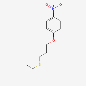 molecular formula C12H17NO3S B5111868 1-[3-(isopropylthio)propoxy]-4-nitrobenzene 
