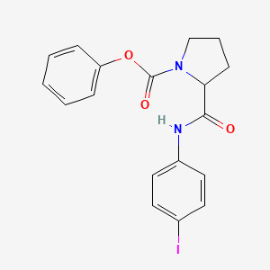 molecular formula C18H17IN2O3 B5111901 phenyl 2-{[(4-iodophenyl)amino]carbonyl}-1-pyrrolidinecarboxylate 