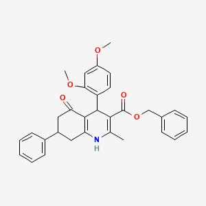 benzyl 4-(2,4-dimethoxyphenyl)-2-methyl-5-oxo-7-phenyl-1,4,5,6,7,8-hexahydro-3-quinolinecarboxylate