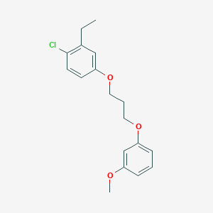 molecular formula C18H21ClO3 B5111918 1-chloro-2-ethyl-4-[3-(3-methoxyphenoxy)propoxy]benzene 