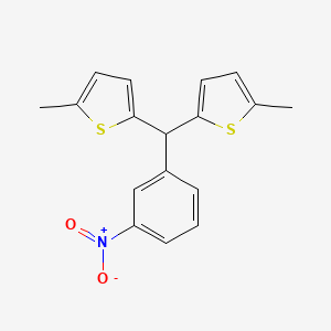 molecular formula C17H15NO2S2 B5111928 2,2'-[(3-nitrophenyl)methylene]bis(5-methylthiophene) 