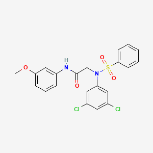 molecular formula C21H18Cl2N2O4S B5111931 N~2~-(3,5-dichlorophenyl)-N~1~-(3-methoxyphenyl)-N~2~-(phenylsulfonyl)glycinamide 