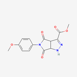 methyl 5-(4-methoxyphenyl)-4,6-dioxo-1,3a,4,5,6,6a-hexahydropyrrolo[3,4-c]pyrazole-3-carboxylate