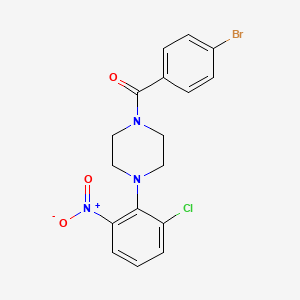1-(4-bromobenzoyl)-4-(2-chloro-6-nitrophenyl)piperazine