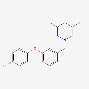 molecular formula C20H24ClNO B5111992 1-[3-(4-chlorophenoxy)benzyl]-3,5-dimethylpiperidine 