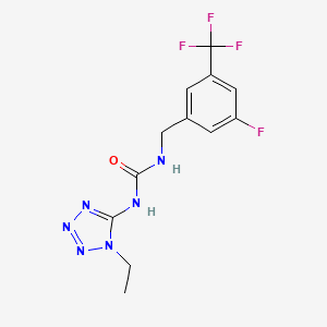 molecular formula C12H12F4N6O B5112012 N-(1-ethyl-1H-tetrazol-5-yl)-N'-[3-fluoro-5-(trifluoromethyl)benzyl]urea 