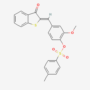 2-methoxy-4-[(3-oxo-1-benzothien-2(3H)-ylidene)methyl]phenyl 4-methylbenzenesulfonate
