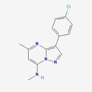 molecular formula C14H13ClN4 B5112044 3-(4-chlorophenyl)-N,5-dimethylpyrazolo[1,5-a]pyrimidin-7-amine 