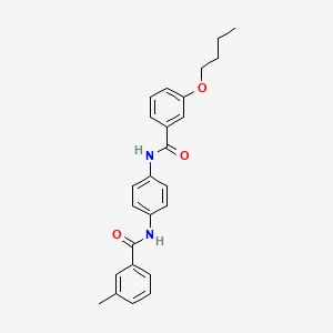 molecular formula C25H26N2O3 B5112052 3-butoxy-N-{4-[(3-methylbenzoyl)amino]phenyl}benzamide 