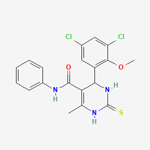 molecular formula C19H17Cl2N3O2S B5112057 4-(3,5-dichloro-2-methoxyphenyl)-6-methyl-N-phenyl-2-thioxo-1,2,3,4-tetrahydro-5-pyrimidinecarboxamide 