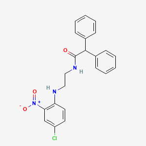 molecular formula C22H20ClN3O3 B5112061 N-{2-[(4-chloro-2-nitrophenyl)amino]ethyl}-2,2-diphenylacetamide 