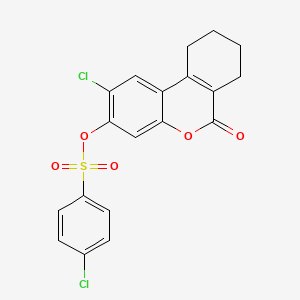 2-chloro-6-oxo-7,8,9,10-tetrahydro-6H-benzo[c]chromen-3-yl 4-chlorobenzenesulfonate