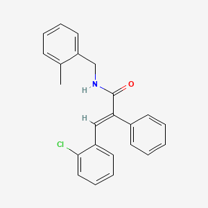 molecular formula C23H20ClNO B5112092 3-(2-chlorophenyl)-N-(2-methylbenzyl)-2-phenylacrylamide 