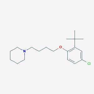 molecular formula C19H30ClNO B5112103 1-[4-(2-tert-butyl-4-chlorophenoxy)butyl]piperidine 