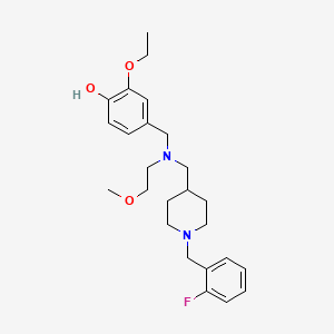 molecular formula C25H35FN2O3 B5112105 2-ethoxy-4-{[{[1-(2-fluorobenzyl)-4-piperidinyl]methyl}(2-methoxyethyl)amino]methyl}phenol 