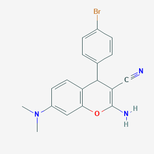 molecular formula C18H16BrN3O B5112114 2-amino-4-(4-bromophenyl)-7-(dimethylamino)-4H-chromene-3-carbonitrile 