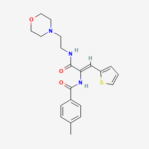 molecular formula C21H25N3O3S B5112136 4-methyl-N-[1-({[2-(4-morpholinyl)ethyl]amino}carbonyl)-2-(2-thienyl)vinyl]benzamide 