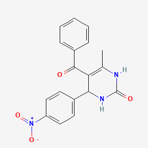 molecular formula C18H15N3O4 B5112149 5-benzoyl-6-methyl-4-(4-nitrophenyl)-3,4-dihydro-2(1H)-pyrimidinone 