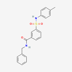 molecular formula C21H20N2O3S B5112173 N-benzyl-3-{[(4-methylphenyl)amino]sulfonyl}benzamide 